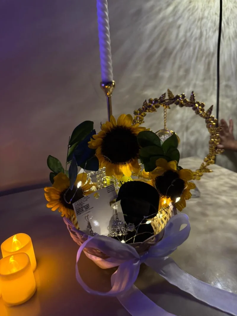Mini Sunflower Gift Basket