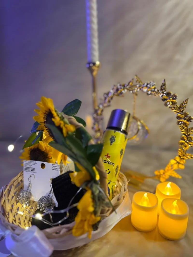 Mini Sunflower Gift Basket
