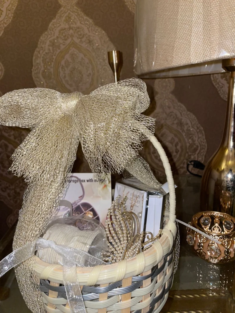 Round Mini Gift Basket for Her