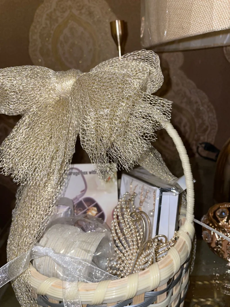 Round Mini Gift Basket for Her