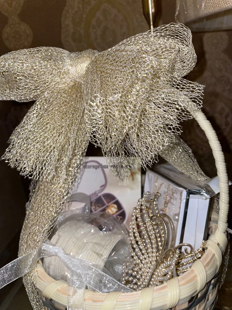 Round Mini Gift Basket for Her