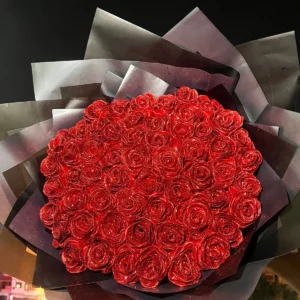 WhatsApp Image 2026-06-25 at 10.32.26 PM Royal Crimson Ribbon Flower Bouquet