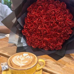 WhatsApp Image 2026-06-25 at 10.34.26 PM (1) Royal Crimson Ribbon Flower Bouquet