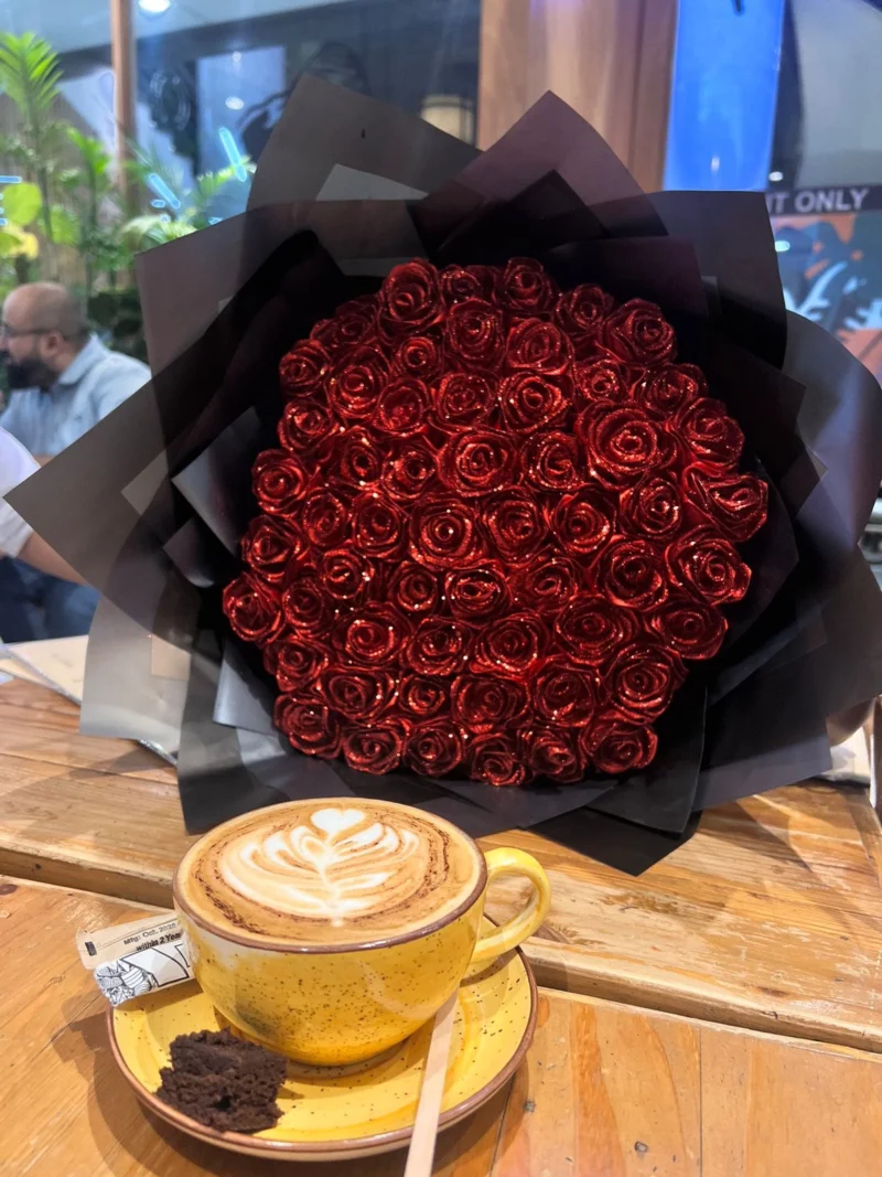 WhatsApp Image 2026-06-25 at 10.34.26 PM Royal Crimson Ribbon Flower Bouquet