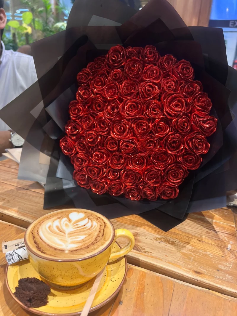 WhatsApp Image 2026-06-25 at 10.34.29 PM Royal Crimson Ribbon Flower Bouquet