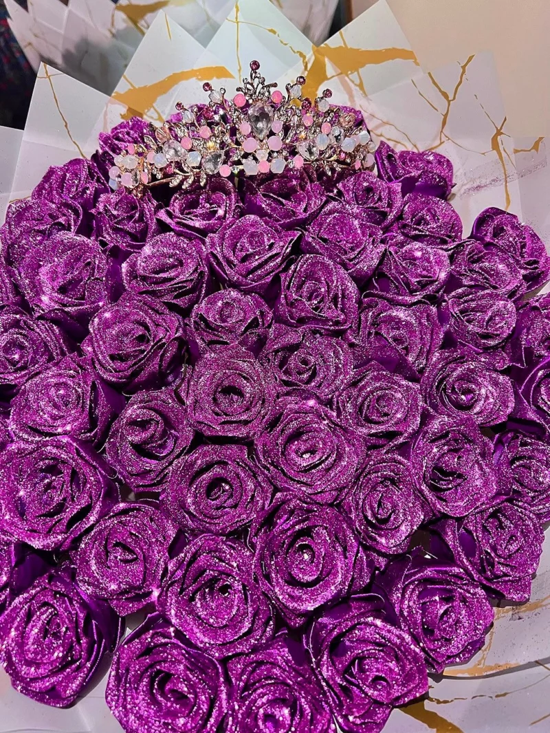 WhatsApp Image 2026-06-25 at 10.35.16 PM (1) Imperial Violet Ribbon Flower Bouquet