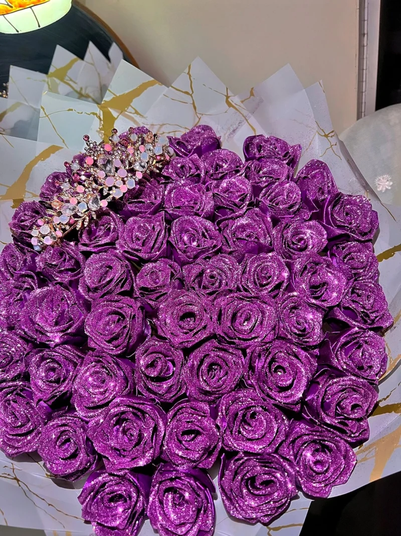 WhatsApp Image 2026-06-25 at 10.35.16 PM Imperial Violet Ribbon Flower Bouquet
