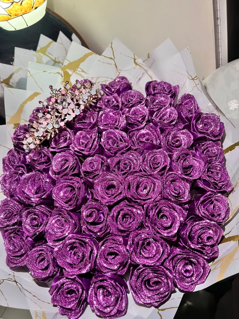 WhatsApp Image 2026-06-25 at 10.35.17 PM (2) Imperial Violet Ribbon Flower Bouquet