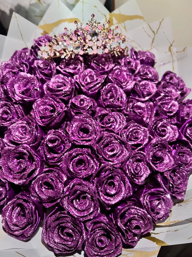 WhatsApp Image 2026-06-25 at 10.35.17 PM Imperial Violet Ribbon Flower Bouquet