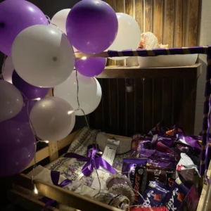 Ultimate Sapphire Luxury Basket And Cake Surprise