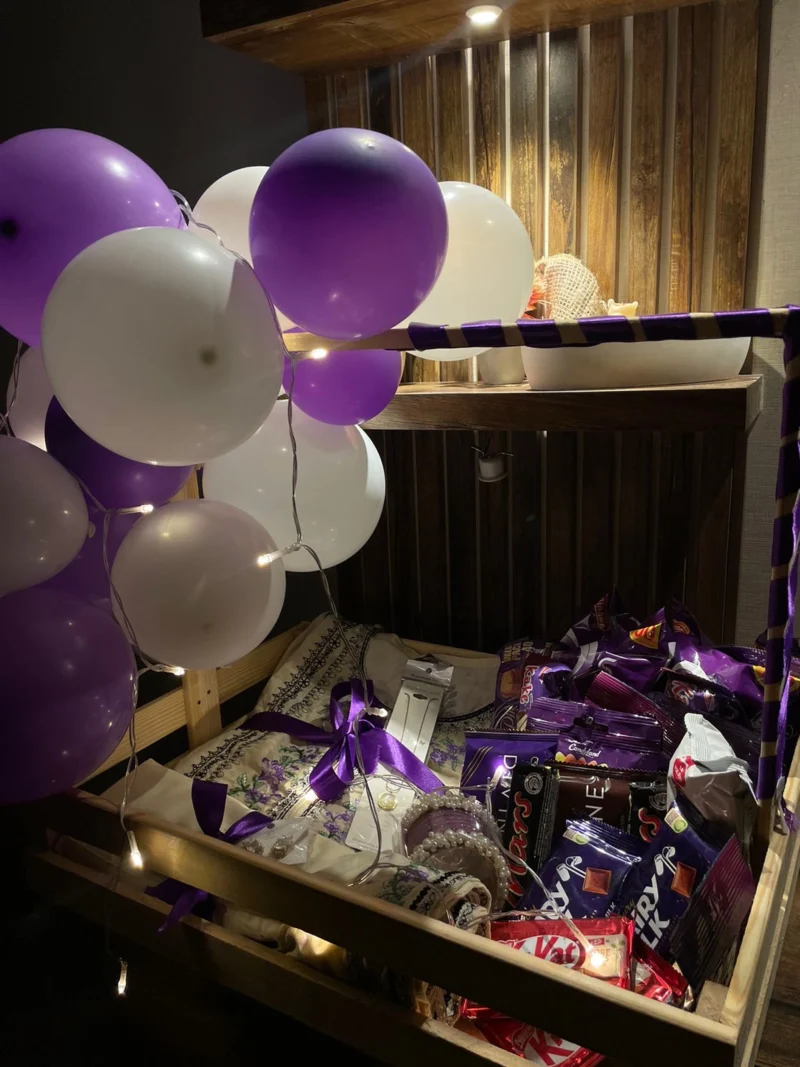 Ultimate Sapphire Luxury Basket And Cake Surprise