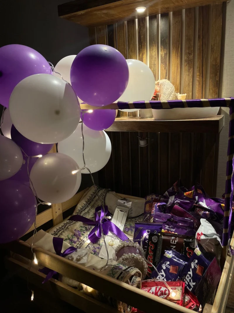 Ultimate Sapphire Luxury Basket And Cake Surprise