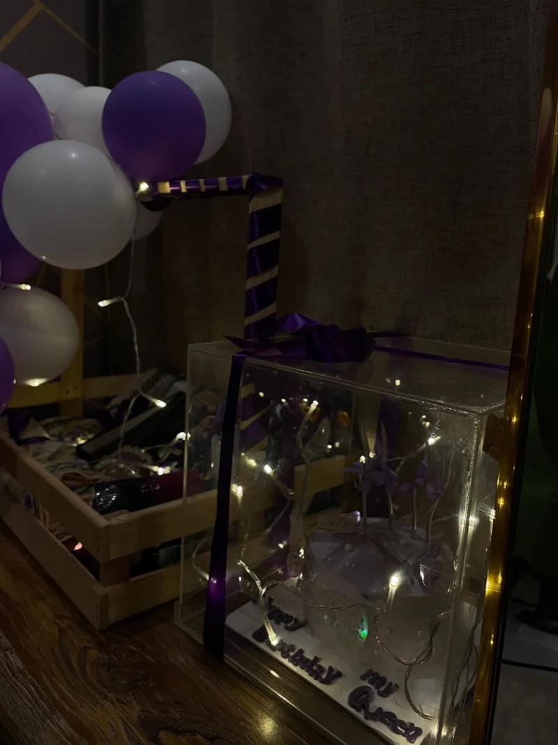 Ultimate Sapphire Luxury Basket And Cake Surprise