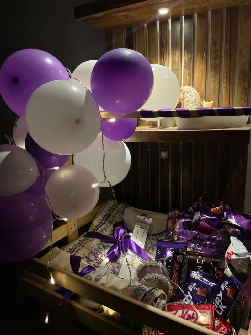 Ultimate Sapphire Luxury Basket And Cake Surprise