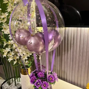 The Enchanted Hot Air Balloon Floral Box (Purple)