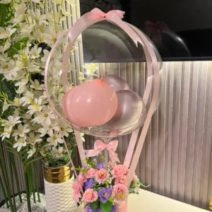 The Enchanted Hot Air Balloon Floral Box (Pink & Lavender)