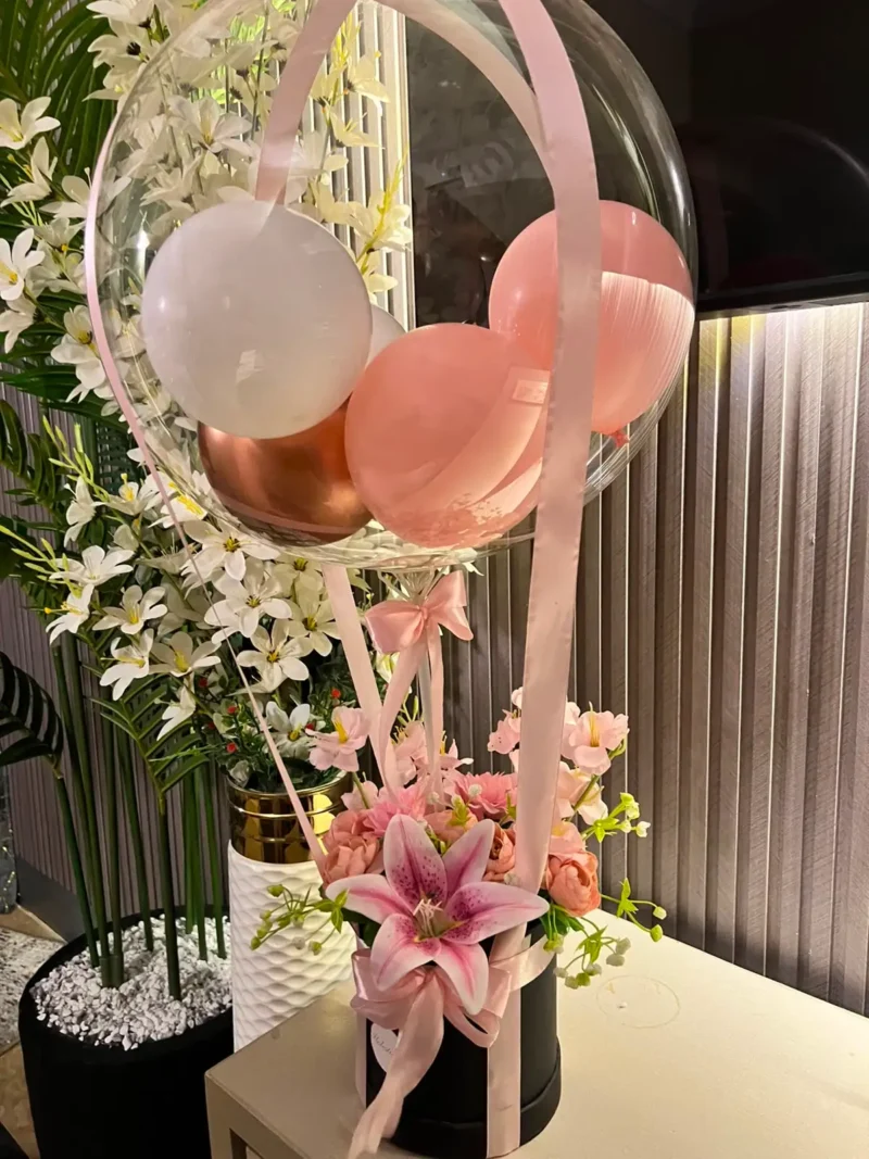 The Enchanted Hot Air Balloon Floral Box (Pink)