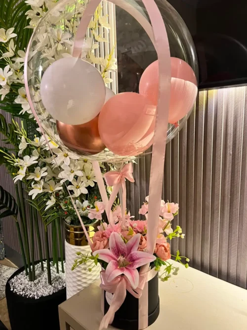The Enchanted Hot Air Balloon Floral Box (Pink)