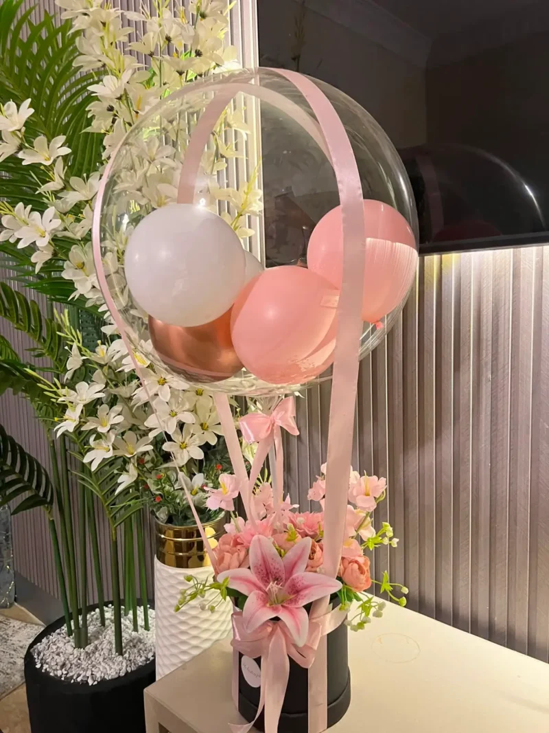 The Enchanted Hot Air Balloon Floral Box (Pink)