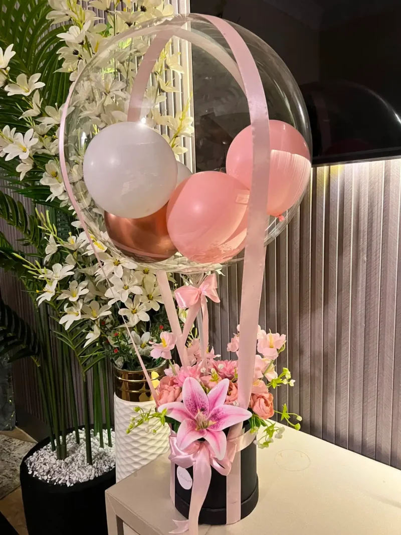 The Enchanted Hot Air Balloon Floral Box (Pink)