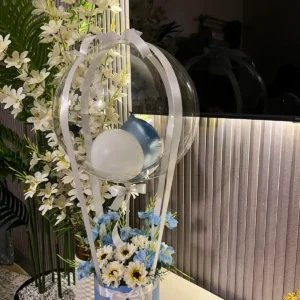 The Enchanted Hot Air Balloon Floral Box (Blue & White) The Enchanted Hot Air Balloon Floral Box (Blue & White)